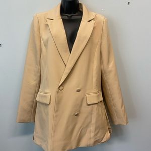 ✨NEW Missguided tan double breasted pant suit